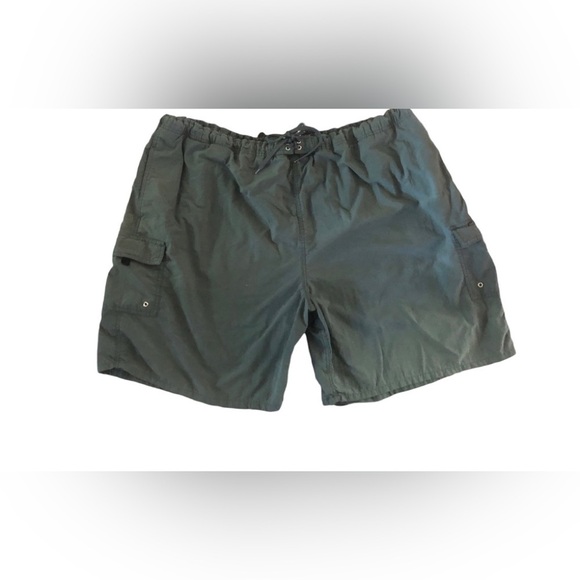 Big Dogs Cargo Mesh Lined Shorts Swim Trunks Sz. 4X Olive Green Outdoors Summer - Picture 2 of 7